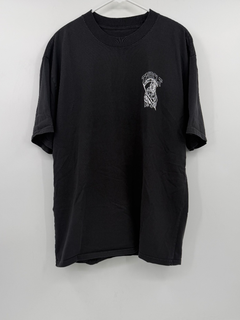 Tuner Cult T Shirt Men Large Faded Black Short Sleeve Speed We Trust Grimreaper